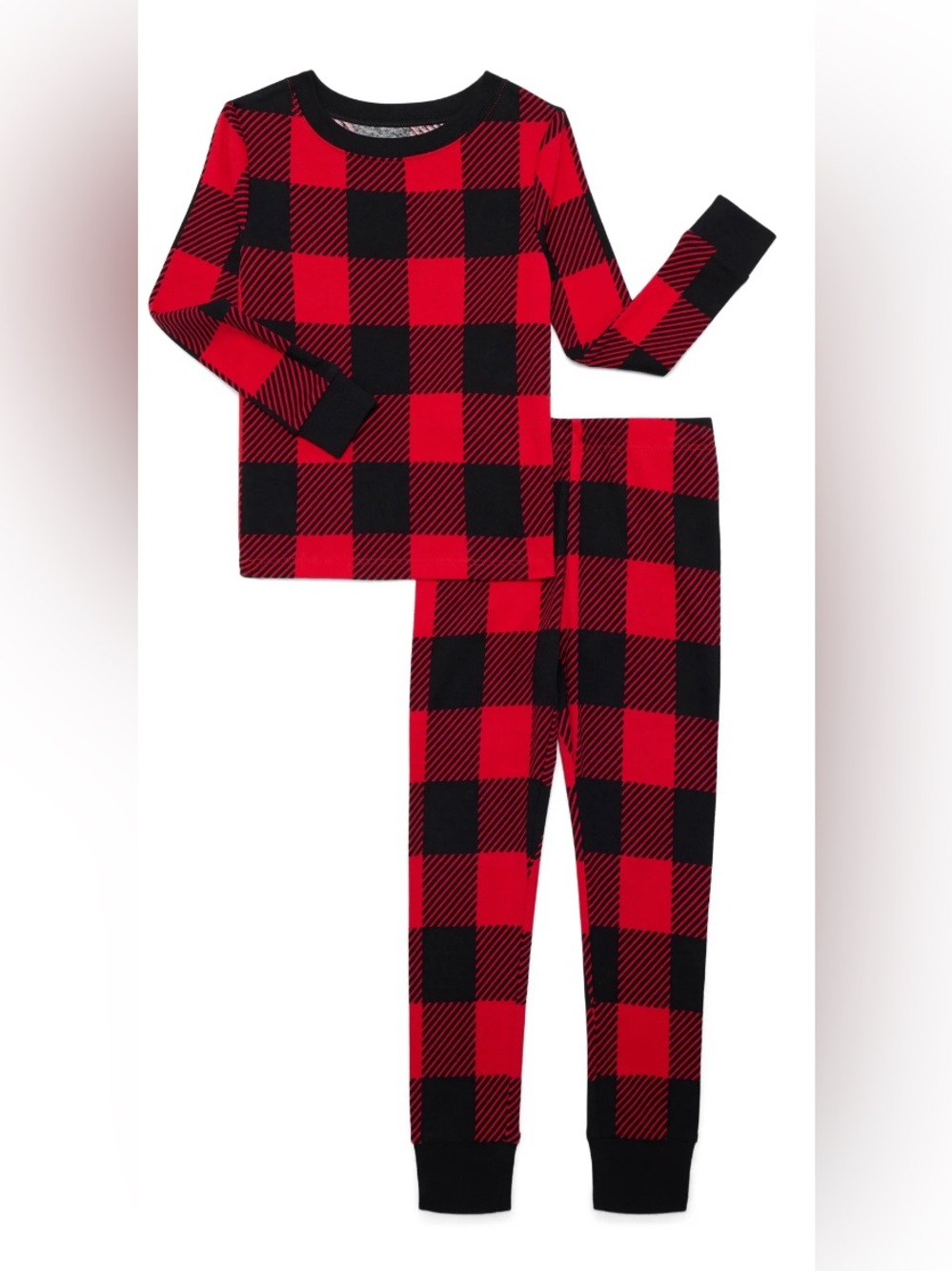 Kids Red & Black Buffalo Plaid Pajama Set -